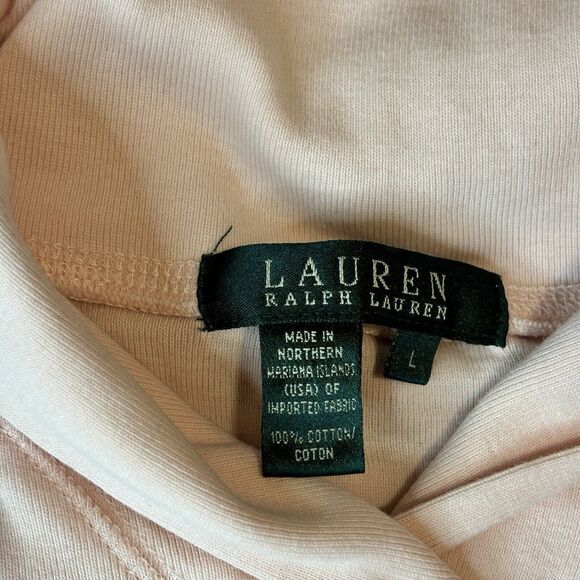 Lauren Ralph Lauren L Mock Neck Top Monochrome Logo Layer Comfort Casual Capsule - Picture 3 of 9